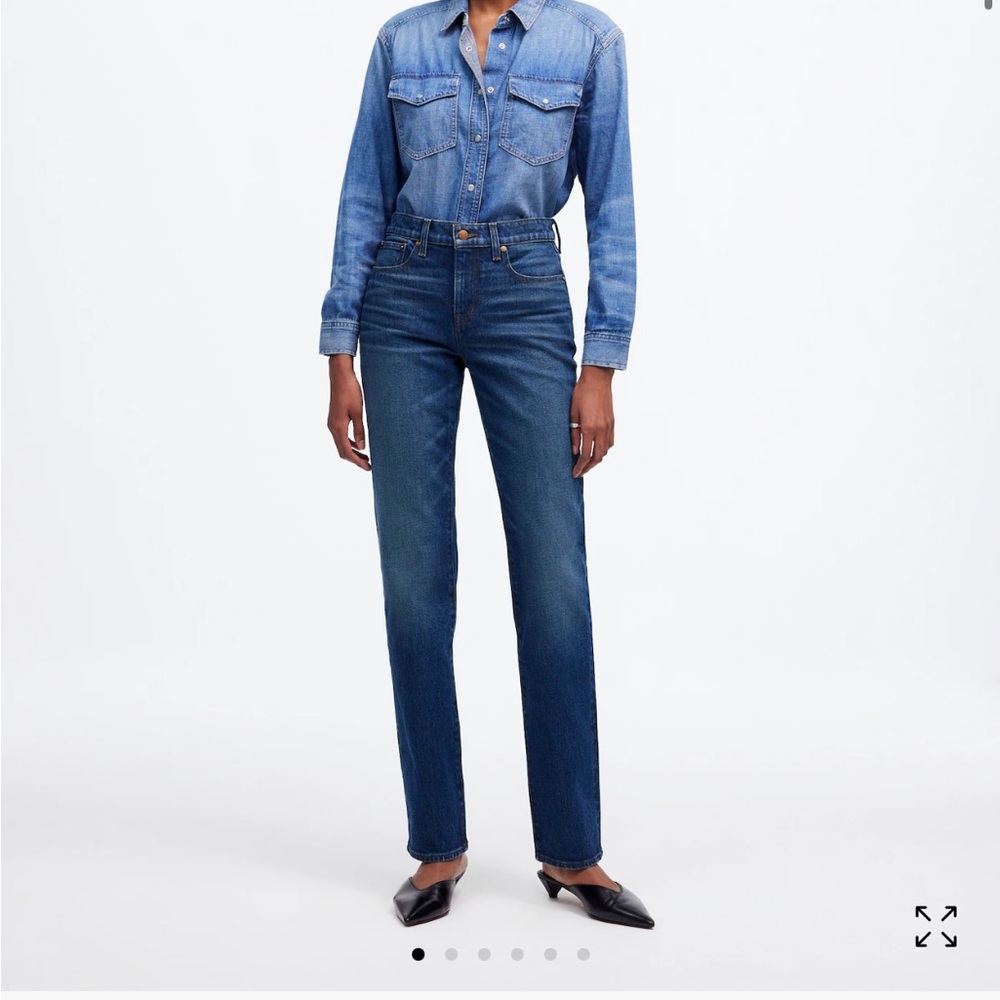 Madewell Women's Straight Leg Jeans - Dark Blue